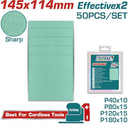 Total Γυαλόχαρτο 114x145mm Σετ 50τμχ