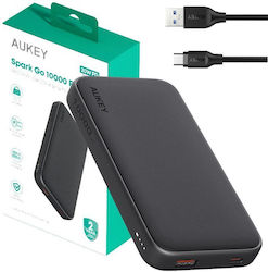 Aukey PB-Y46P USB-C cable 10000mAh 20W Μαύρο