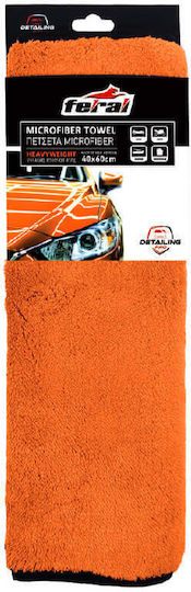 Microfiber Towel Feral Detailing Pro Heavyweight 40x60cm 600gsm Orange 1 Piece Universal Feral
