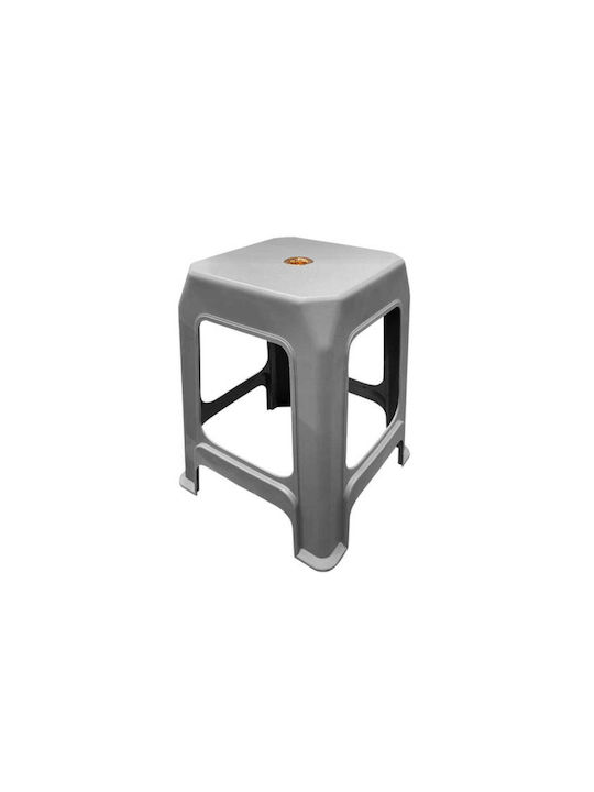 Plastic Outdoor Garden Stool Light Grey