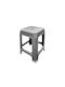 Plastic Outdoor Garden Stool Light Grey