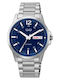 Men's Watch Battery with Silver Stainless Steel Bracelet