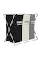 Sersimo Stoff Wäschekorb 146lt 68x40x60cm Weiß