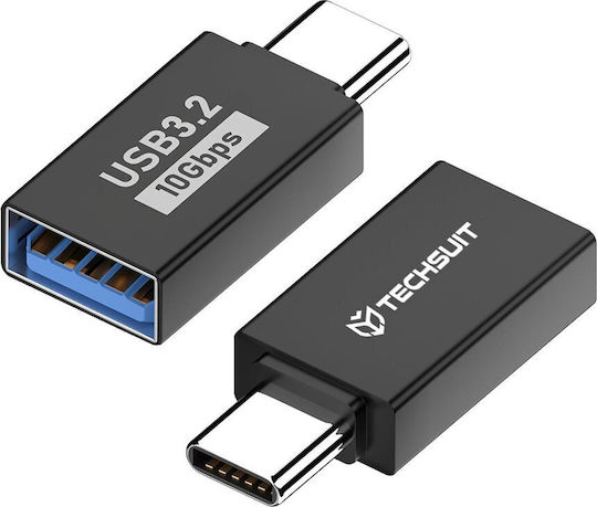 Techsuit Μετατροπέας USB-C male σε USB-A female 1τμχ