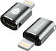 Techsuit Converter USB-C female to Lightning male Gray 1pcs