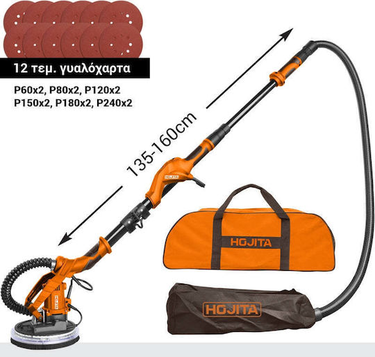 Hojita Teleskopisches Kraft Bandschleifer Wand 1050W mit Absaugleistung Staub