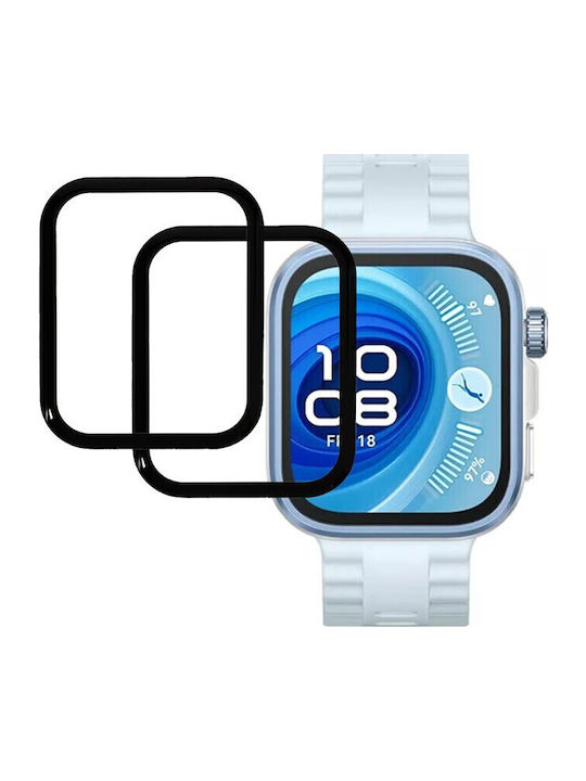 Full Flexi Glas Huawei Watch Fit 4 Schwarz 2 Stücke