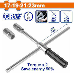 Wadfow Cheie Încrucișată Pentru Roți Auto 1/2" 17-19-21-23mm Wth6516