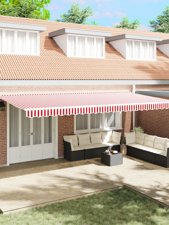 vidaXL Terrace Wall Tent with LED Light Red 6x3cm