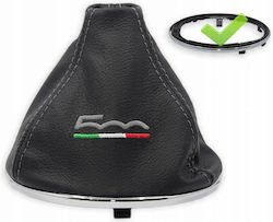 Φυσούνα Λεβιέ Δέρμα Fiat 500 2007-2020 Μαύρο