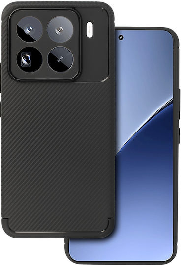 Tel Protect Carbon Задна корица Силикон Черен (Xiaomi 15 Pro)