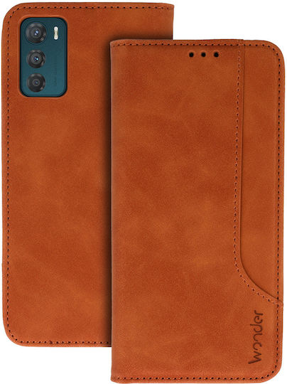 Wonder Back Cover Synthetic Leather / Silicone Brown (Moto G42)