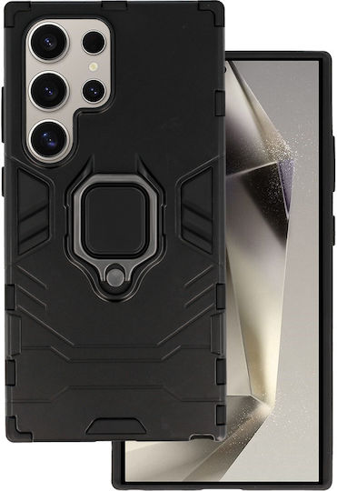 Ring Back Cover Silicon / Plastic Negru (Galaxy S24 Ultra)
