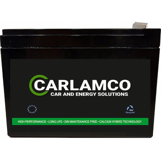 Carlamco Photovoltaic Battery AGM Deep Cycle 12V 12Ah (762012TR)