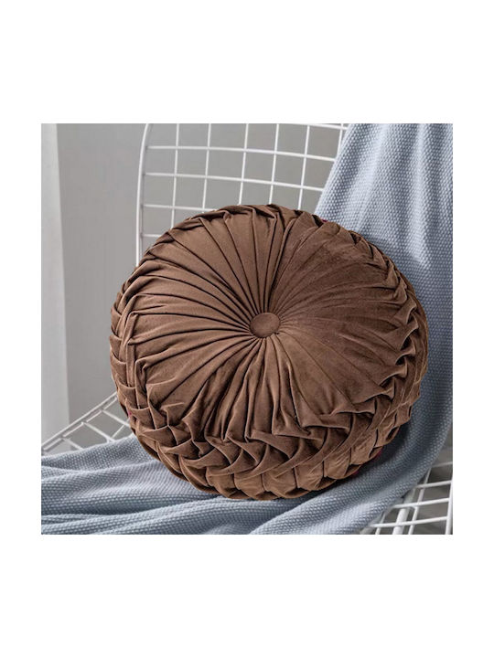SpitiBazaar Sofa Cushion Velvet Brown 32x32cm