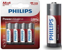 Philips Power Baterii Alcaline AA 1.5V 4buc
