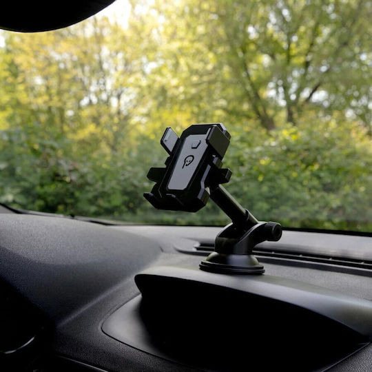 Spacer Spacer Auto-Handyhalterung Dashboard Fenster Saugnapf Befestigung Teleskoparm Auto-Lock-System 360-Grad Drehung Schwarz