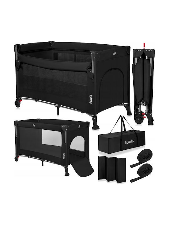 Lionelo Ellen Playpen 2 Levels with Mattress Black