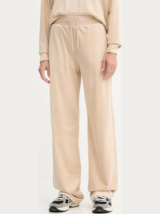 Guess High Waist Beige Women's Sweatpants V3BB2...