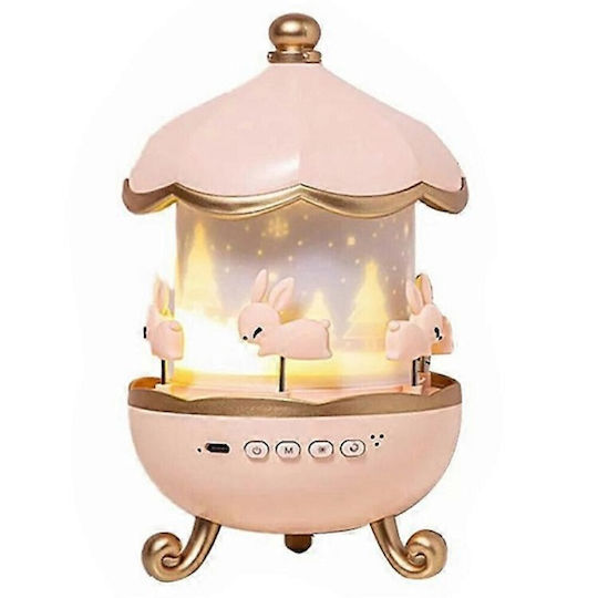 Rotating Kids Projector Lamp Lighting with Star Projection Pink 19.1x11.85x11.85εκ.