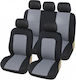 Universal Car Seat Covers Set Front-rear Black Gray Textile Material