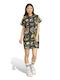 Dress Καλοκαιρινό Mini Αθλητικό Φόρεμα T-shirt Κοντομάνικο Μαύρο