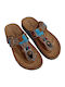 Flache Sandalen für Damen Anatomisch in Braun Farbe