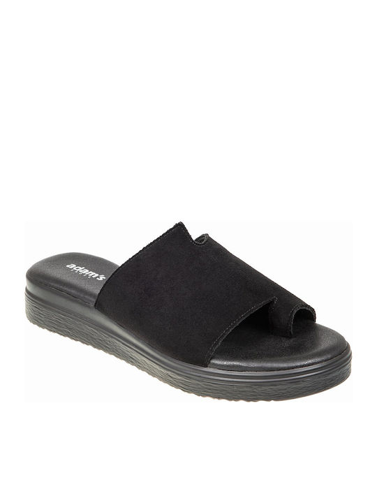 Adam's Shoes Women's Flat Sandals in Black Color