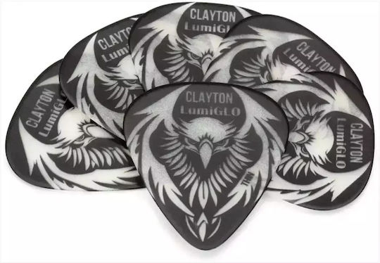 Clayton Lgt Lumiglo Standard Picks Thin Pack 6 Pcs