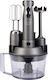 Telemax Multifunctional Food Processor 1000W with Pot 1.5lt and Jug Blender Gray