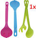 Tong Salat Kunststoff 29cm Rot