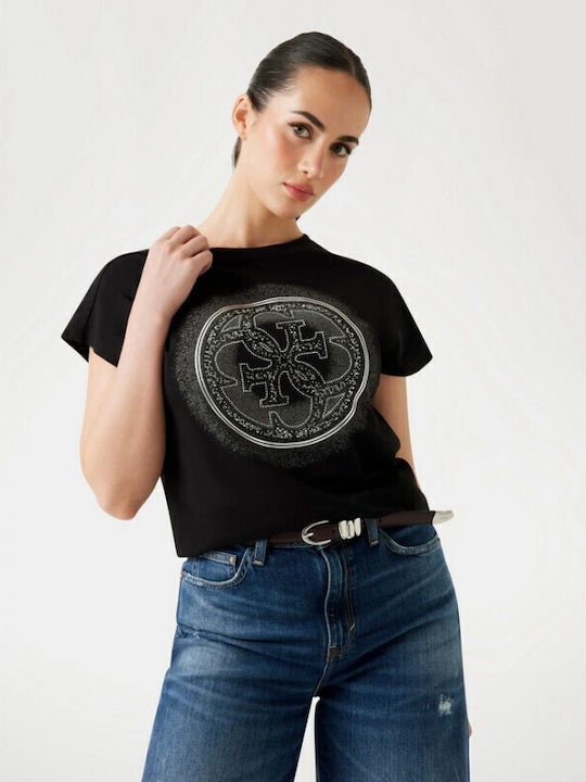 Guess Γυναικείο T-shirt Jet Black