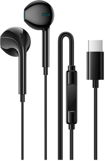 Borofone Bm100 In-ear Handsfree Ακουστικά με Βύσμα USB-C Μαύρο