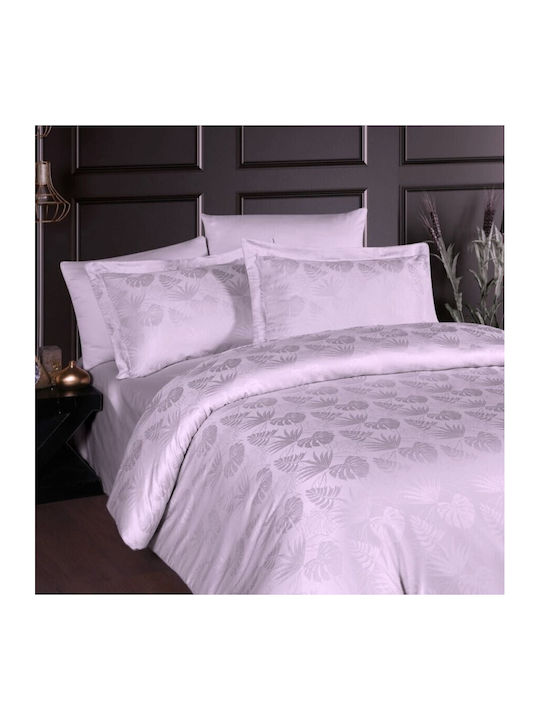 First Choice Set Husă de Pilotă Dublă cu 4 Fețe de Pernă & 1 Cearsaf 200x220 Liliac