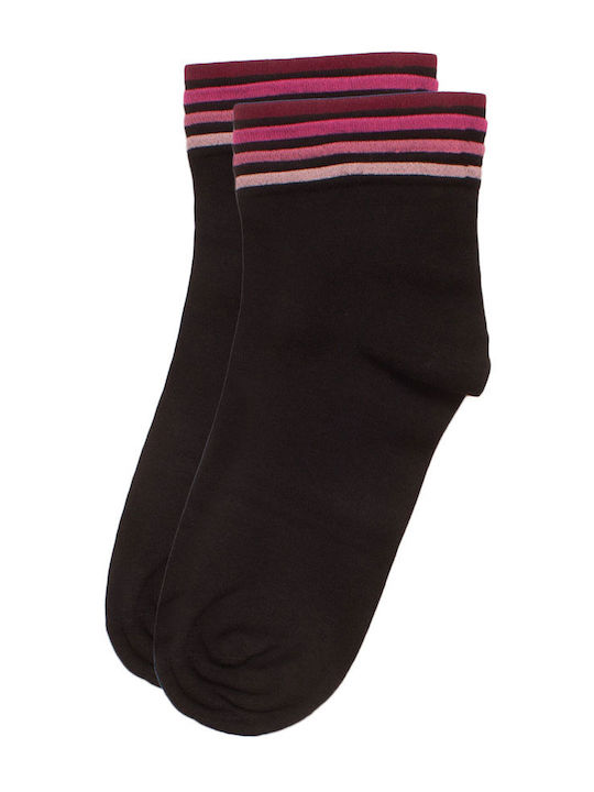 Pro Socks Soft Damen Socken Black/Fuchsia 1Pack