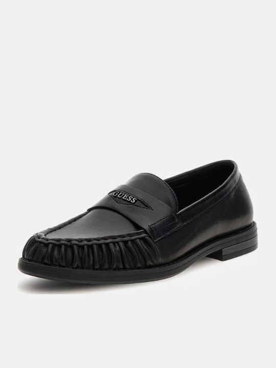 Guess Osaka Men's Leather Moccasins Black FMJOSALEA14-BLACK