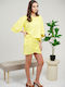 Women's Summer Blouse Linen Yellow