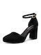 Pumps mit Riemchen & hoher Absatz Schwarz