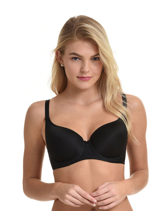 Miss Rosy Bra with Light Padding Black