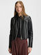 Lasari Δερμάτινο Γυναικείο Biker Jacket Black