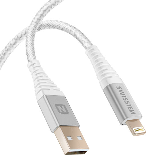 Swissten USB zu Lightning Aramide Schnelllade Kabel Weiß