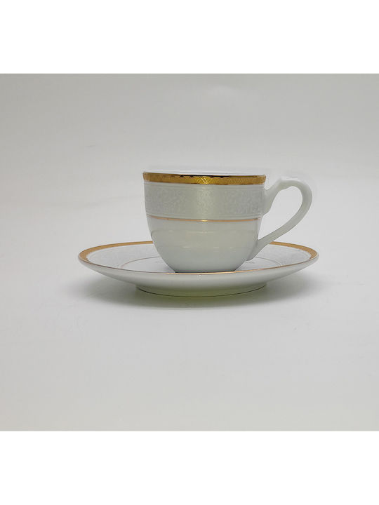 Christinholm Set of Cups Coffee Porcelain Gold 6pcs