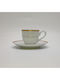 Christinholm Set Tassen Kaffee aus Porzellan Gold 6Stück