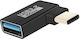 Linq Otg USB Weiblich Zu USB-C Männlich Adapter 10 Gbps Datenübertragung Ladegerät Schwarz
