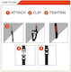 Каишка Atlas B-clip 26mm X 1.2m Черен Комплект Ox318 Oxford