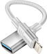 Swissten iPhone Lightning Male To USB Female OTG Adapter White