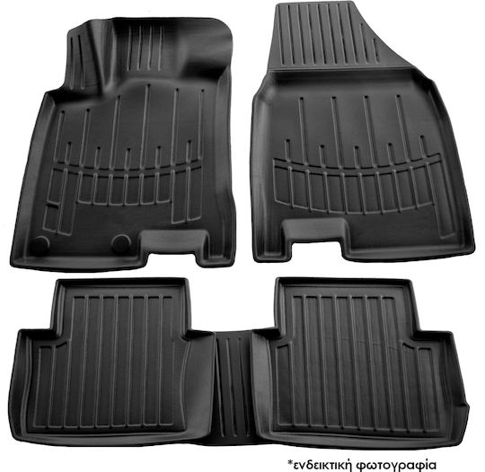 Rubber Raised Sides Car Mats With Fasteners Nissan Patrol Y61 5d 1997-2013 Race Axion Set 3 Pieces