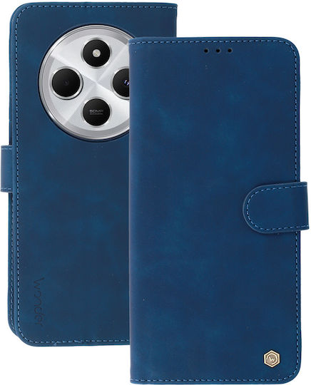 Wonder Wallet Δερματίνης / Σιλικόνης Navy Μπλε (Redmi 14C / Poco C75)