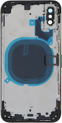 Apple iPhone Xs Middle Frame Battery Door Back Bezel + Small Parts Black Logo OEM Apple iPhone Xs Middle Frame Battery Door Back Bezel + Small Parts Black Logo OEM