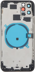 Apple iPhone 11 Pro Max Middle Frame Battery Door Back Bezel Plus Small Parts Black Logo OEM Apple iPhone 11 Pro Max Middle Frame Battery Door Back Bezel Plus Small Parts Black Logo OEM